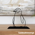 thumbnail image 2 of Handmadetneonsign Custom Penguin Line Art Acrylic Stand, Tabletop Decor, Penguin Metal Table Top Decor 72124, 2 of 5