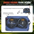 thumbnail image 6 of VEVOR Dog Bike Trailer, Supports up to 100 lbs, Pet Cart Bicycle Carrier, Easy Folding Frame with Quick Release Wheels, Universal Bicycle Coupler, Reflectors, Flag, Collapsible to Store, Blue/Black, 6 of 9