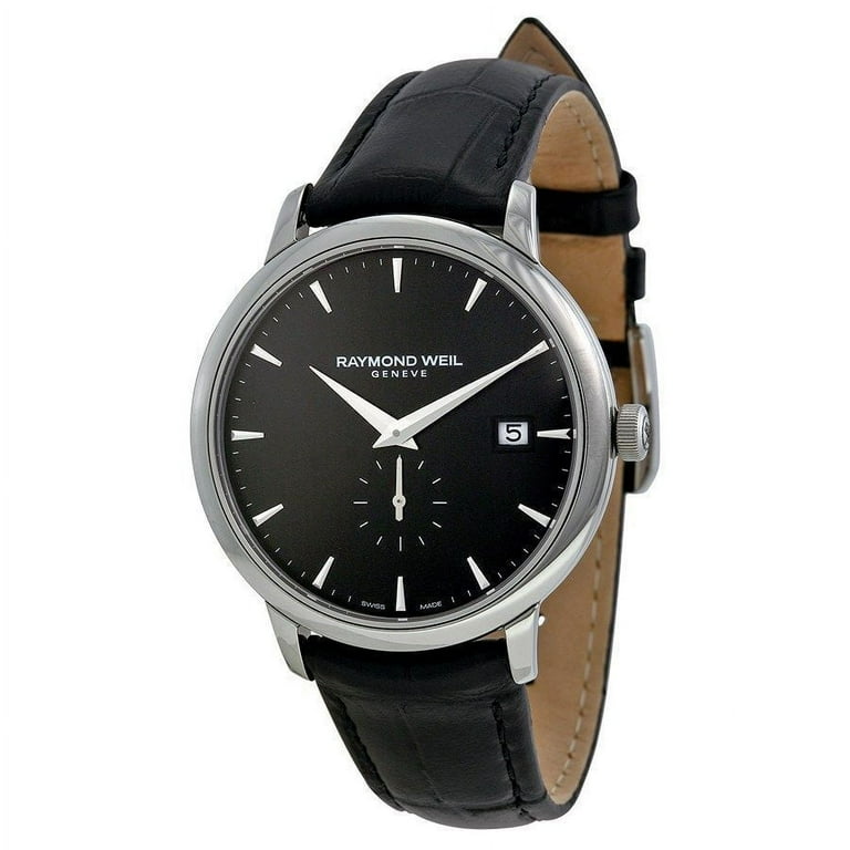 Raymond weil black face watch sales