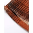 thumbnail image 5 of Womens Wool Plaid Mini Skirt Fall Winter High Waisted Bodycon Pencil Skirt Orange L, 5 of 7