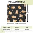 thumbnail image 2 of Shiba Inu Square Fitted Tablecloth with Elastic Edge,Square Table Cover,Washable Elastic Table Cover for Home Kitchen Party Decor 34"x34", 2 of 6