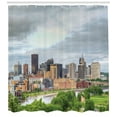 thumbnail image 3 of Ambesonne Minnesota Shower Curtain, Downtown Saint Paul, 69"Wx75"L, Multicolor, 3 of 3