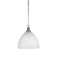 thumbnail image 1 of Toltec Carina Chain Hung Pendant In Brushed Nickel Finish With 14" Opal Frosted Glass, 1 of 1