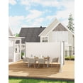 thumbnail image 4 of Auvent Rétractable à Double Côté – Cloison d'Intimité Extérieure pour Patio, Terrasse, Balcon – Polyester 280 G/m2 Résistant à la Pluie et aux UV – Installation Facile – Beige, Taille : 71x236”, 4 of 8
