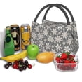 thumbnail image 3 of Easygdp Sparkling Snowflakes Bolsa de Almuerzo Insulada Reutilizable, Bolsa de Mano y Bandolera para Oficina, Trabajo, Viajes, 3 of 6
