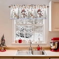 thumbnail image 2 of Valances for Windows Snowman Reindeer Winter Snow Rod Pocket Short Curtain for bathroom living room bedroom Pine Tree Leaves on White 1 Panel 42x12in, 2 of 7