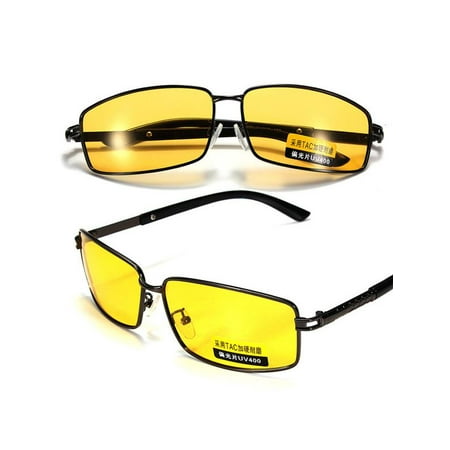 Polarized UV400 Yellow Len Night Vision Glasses Outdoor Driving Sport Eyewear Sunglasses Anti Glare (Best Glasses For Night Glare)