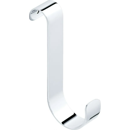 Better Homes & Gardens Over the Door Hanging Towel Bar Hooks, Chrome, 2 per Pack