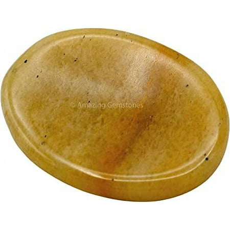 Yellow Jasper Crystal Thumb Worry Stone for Anxiety