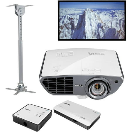 BenQ HT4050 Colorific DLP Full HD Short-Throw Home Theater Projector, Elite Screens 100