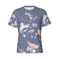 thumbnail image 4 of Vsdgher Watercolor Flowers Butterfly Print Men's Dry Fit Mesh Athletic Shirts Moisture Wicking Tennis T-Shirt Tops, 4 of 9