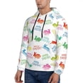 thumbnail image 3 of Xecao Happy Easter Rabbit Pattern Men's Adult Pullover Hoodie,Hooded Sweatshirt-Small, 3 of 7