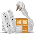 thumbnail image 1 of Cable de extensión BindMaster blanco de 3 clavijas, 3 salidas, 3 m o más, 1 of 6