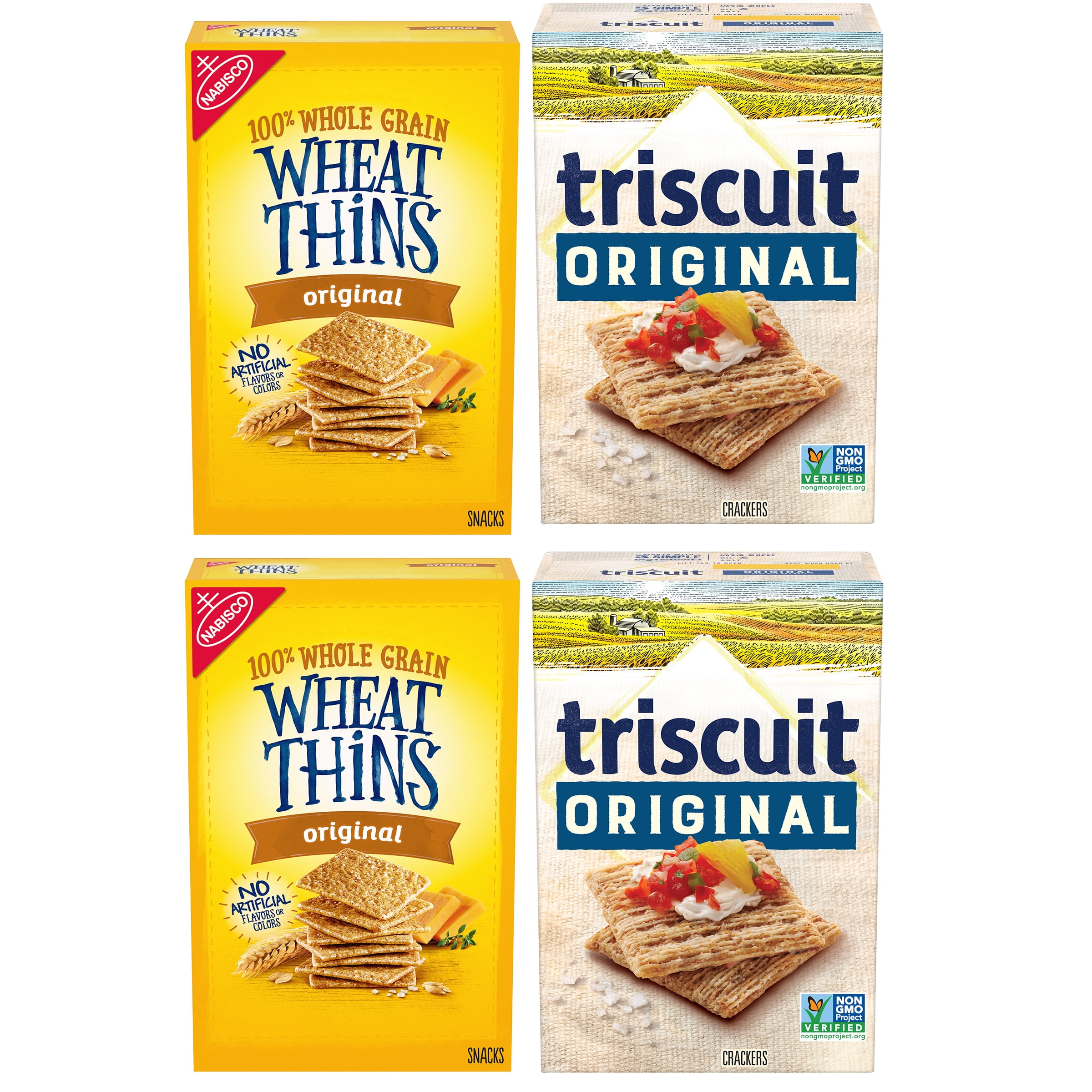 Triscuit Original Vegan Crackers and Wheat Thins Original Crackers