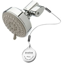 Evolve 1-Spray Pattern with 1.25 GPM 3.25 in. Wall Mount Massage Fixed Shower Head with Thermostatic Valve - Chrome