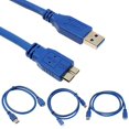 thumbnail image 4 of Câble USB 3.0 Type A Mâle vers Micro B Mâle Bleu 0.5m 1m 1.8m, 4 of 10