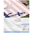 thumbnail image 6 of Anchor Pink Beach Towels Oversized Super Absorbent, Modern Navy Blue White Striped Nautical Lightweight Bath Towel Quick Dry Sets For Bathroom/Pool/Rv Camping/Beach Play/Gym Room/Picnic 23"x47", 6 of 8