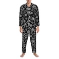 thumbnail image 3 of Disketp Snake Mens Pajama Set, Soft Warm Long Sleeve Sleepwear, Cozy Button-Down Pjs for Men-XX-Large, 3 of 7