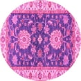 thumbnail image 1 of Ahgly Company Indoor Round Oriental Pink Traditional Area Rugs, 4' Round, 1 of 4