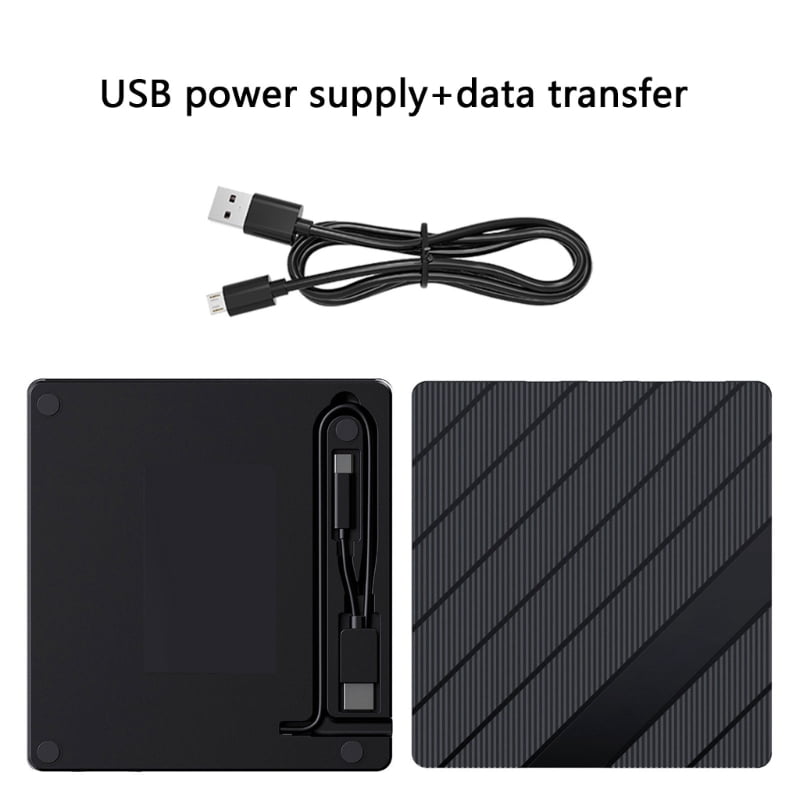 Zecic 8 in 1 Portable External CDDVD Drive USB3.0 with USB Port and Type C for Laptop PC
