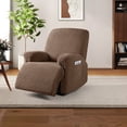 thumbnail image 5 of KINCAM Recliner Chair Cover 3-Pieces, Soft Stretch Recliner Slipcover with Armrest Covers Daily Furniture Protection, Light Coffee, 5 of 9