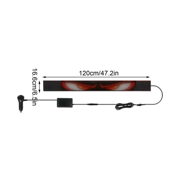 Panel de pantalla LED flexible y delgado, adecuado para la ventana trasera del automóvil, luces de ojo grande personalizadas para parabrisas de camión con control remoto