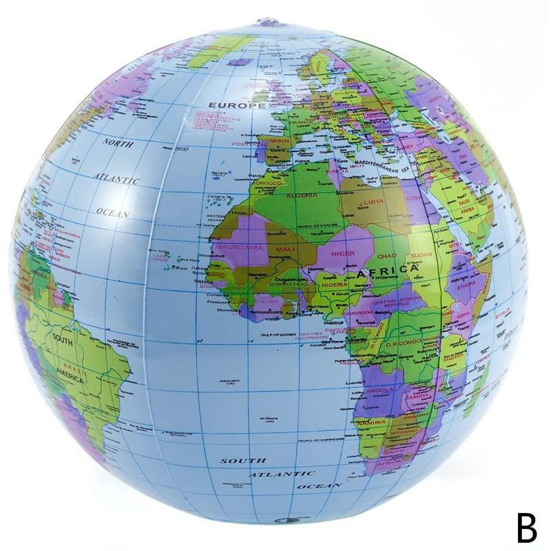 Inflatable Globe 40cm Blow Up Atlas World Map of the Earth 