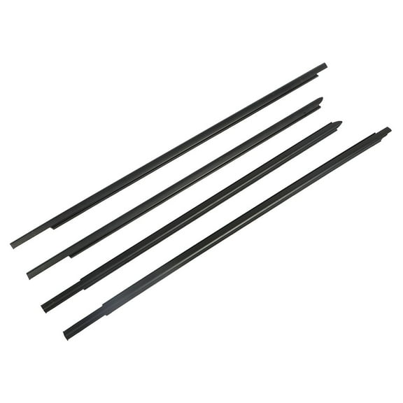 Genrics 4Pcs Black Window Weatherstrip Moulding Trim Seal Belt Replacement for 2009-2021 Ram 1500 2500 3500 4500 5500 55112376AH 55112377AH 55372138AH 55372139AH