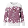 thumbnail image 4 of DHFJKG Women's Santa Pullover Musical Note Printed Long Sleeve Crew Neck Casual Sweatshirt Holiday Tops, 4 of 4