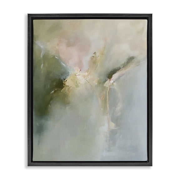Stupell Industries Ethereal Brushwork Harmony Black Framed Floater Canvas Wall Art, design by Riley B