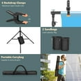 thumbnail image 6 of iTi Backdrop Stand 10x7ft(WxH) Photo Studio Adjustable Background Stand Support Kit with 4 Crossbars, 6 Backdrop Clamps, 2 Sandbags and Carrying Bag for Parties/Wedding/Photography/Festival Decor, 6 of 6