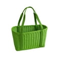 thumbnail image 4 of Cesta de mimbre de imitación, cesta de pan para aperitivos, bolsa de almacenamiento, cesta anidada, cestas de almacenamiento de frutas, organizador Verde Grande perfecl Cesta tejida, 4 of 8