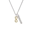thumbnail image 2 of Delight Jewelry Goldtone Infinity Rope Silvertone Fearless Bar Charm Necklace, 23", 2 of 4