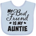 thumbnail image 3 of Inktastic My Best Friend is My Auntie with Hearts Boys or Girls Baby Bib, 3 of 4