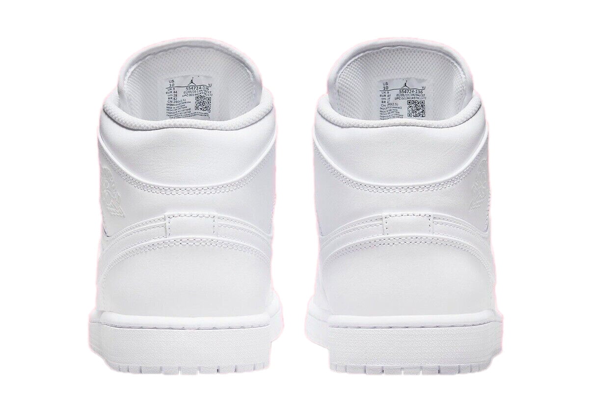 jordan 1 mid triple white size 5