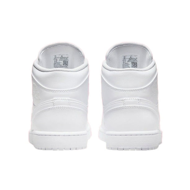 Jordan Mens Air Jordan 1 Mid 554724 136 Triple White - Size  display picture 1