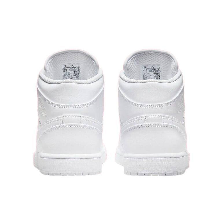 On sale Air Jordan 1 Mid triple white men's 13