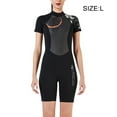 thumbnail image 2 of Traje de buceo traje de buceo de manga corta pantalones cortos de pareja de pareja de pareja de pareja traje de surf para snorkel natación en agua fría Negro de mujer L 3mm Methold OD017107-09, 2 of 6