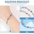 thumbnail image 2 of KAKOWELY Pulseras del océano, pulsera de cristal de delfín, pulsera ajustable, joyería de playa, regalos, 2 of 4