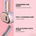 thumbnail image 4 of Wireless Heated Hair Straightener Curl Brush, Portable Thermal Comb Straightener with LCD Display 3 Temperature,Mini Hair Styler for Travel Daily, 4 of 11