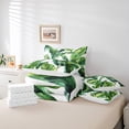 thumbnail image 6 of Feelyou Green Tropic Leaves Bedding Comforter Set 7 Pieces, Watercolor Plant Full Bedding Set, Summer Botanical Theme Reversible Fitted Sheet Flat Sheet, Ultra Soft Bedroom Decor, 6 of 8