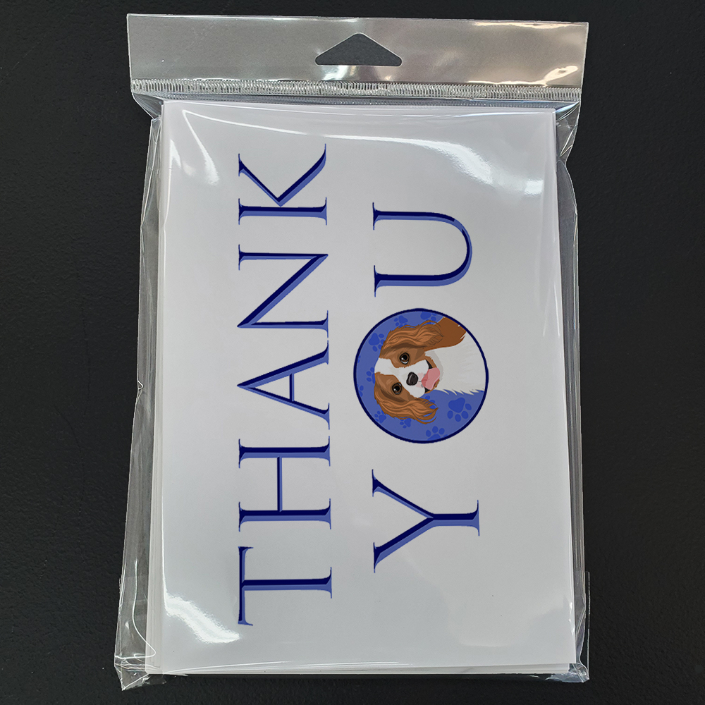 Cavalier King Charles Spaniel Blenheim #2 Thank You Greeting Cards and Envelopes Pack of 8 7 in x 5 in