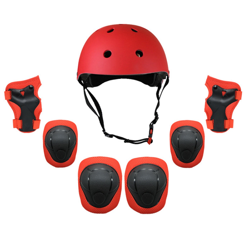Kit De Protections Skate Enfant – Casque, Genouillères, Coudières – Ajustable Pour 3 à 10 Ans – Pour Skate, Roller, Vélo