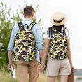 thumbnail image 6 of Balery Black Cow Sunflowers Vintage Canvas Backpack for Men and Women - Large Capacity, Durable Travel Laptop Bag for School, Work, Hiking, and Outdoor Activities, 6 of 7
