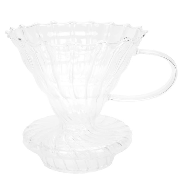 Pour Over Glass Coffeemaker,Glass Pour Over Coffee Dripper Cone Filter Cup Coffee Machine Accessories Home Office Use