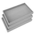 thumbnail image 5 of DEEPCRAFF 3-Piece Reusable Grey Jewelry Organizer , Stackable Storage for Tabletop and Drawer Use, 5 of 8