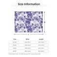 thumbnail image 4 of YFYANG Lightweight Warm Flannel Blanket, Purple Floral Line Doodle Throw Blanket for Bed, Sofa, Travel, Camping, 40"x30", 4 of 7