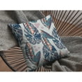 thumbnail image 4 of Amrita Sen Coussin Tropical en Daim Soufflé et Fermé Bleu Foncé sur Gris, 4 of 4