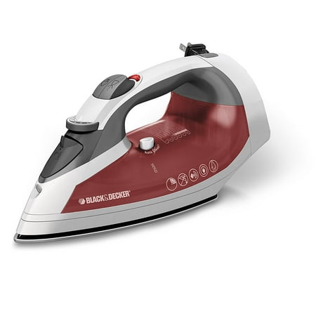 - BLACK+DECKER Smart Steam Iron, Cord Reel, Stainless Soleplate, ICR07X