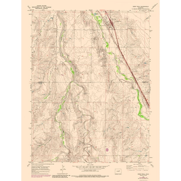 Deer Trail Colorado Quad USGS 1978 23 x 30.07